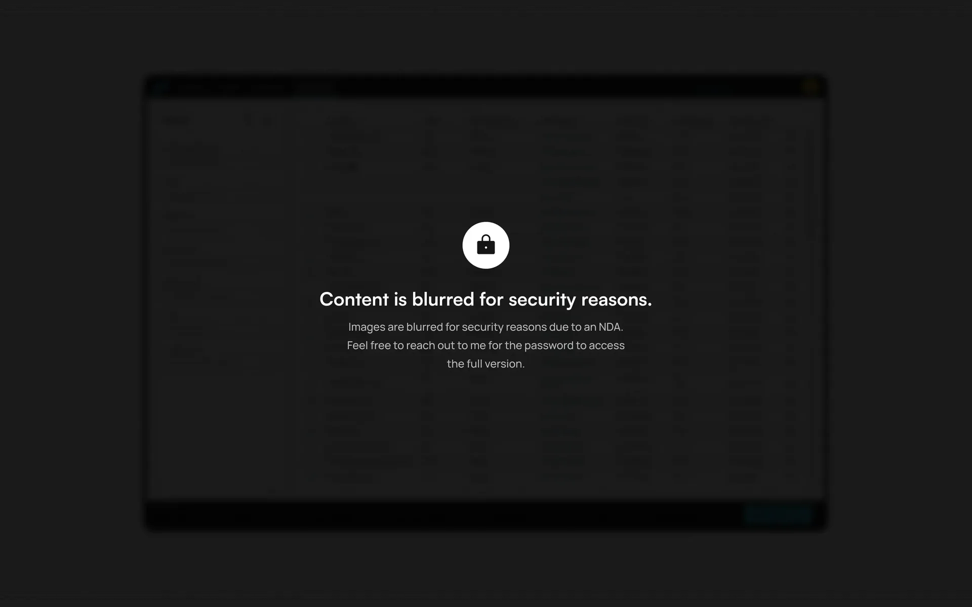 Bookmarks workflow, blurred under NDA