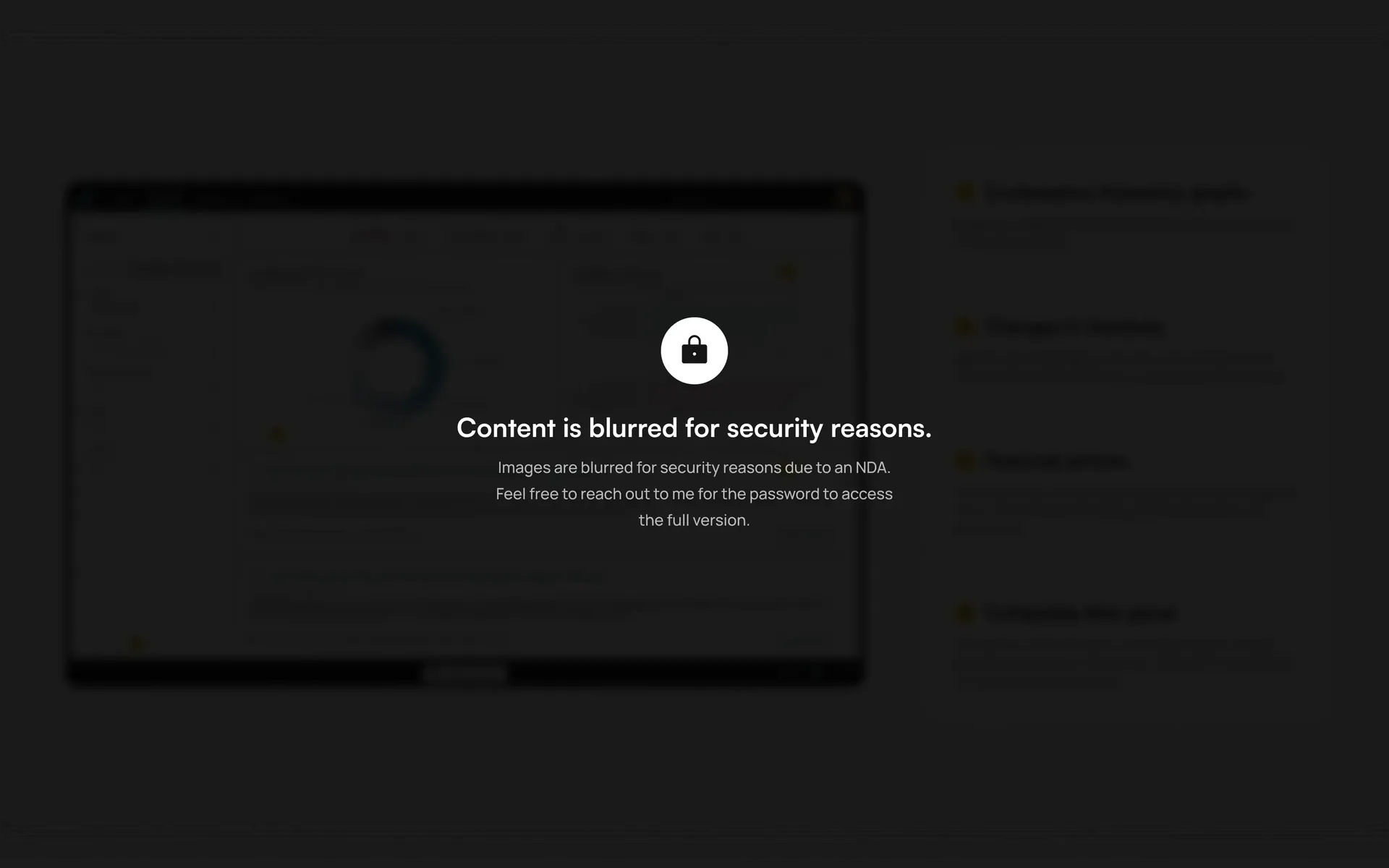 Trends dashboard, blurred under NDA