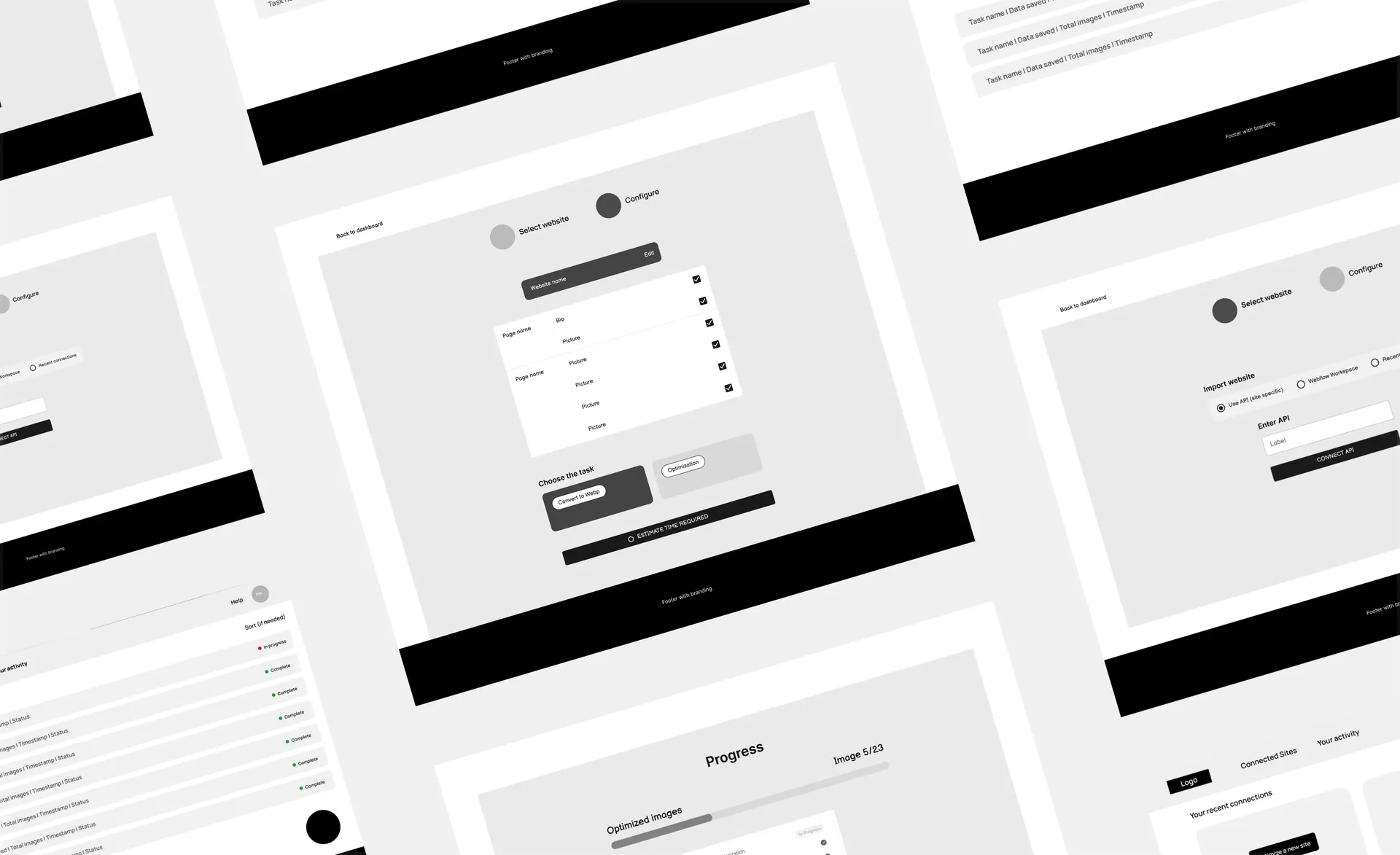 Wireframes, option two